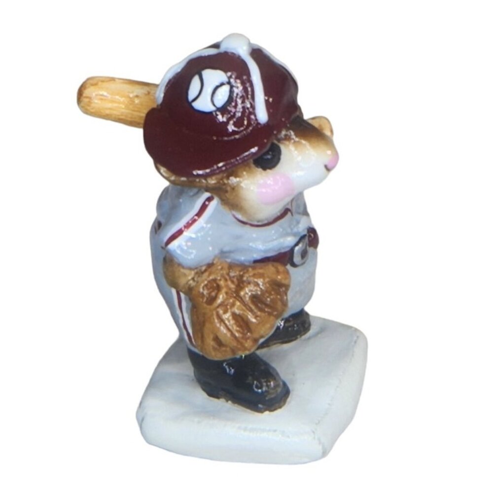Wee Forest Folk MS15 Joe Di'Mousio Scarlet & Grey Figurine 1989 - Picture 2 of 6